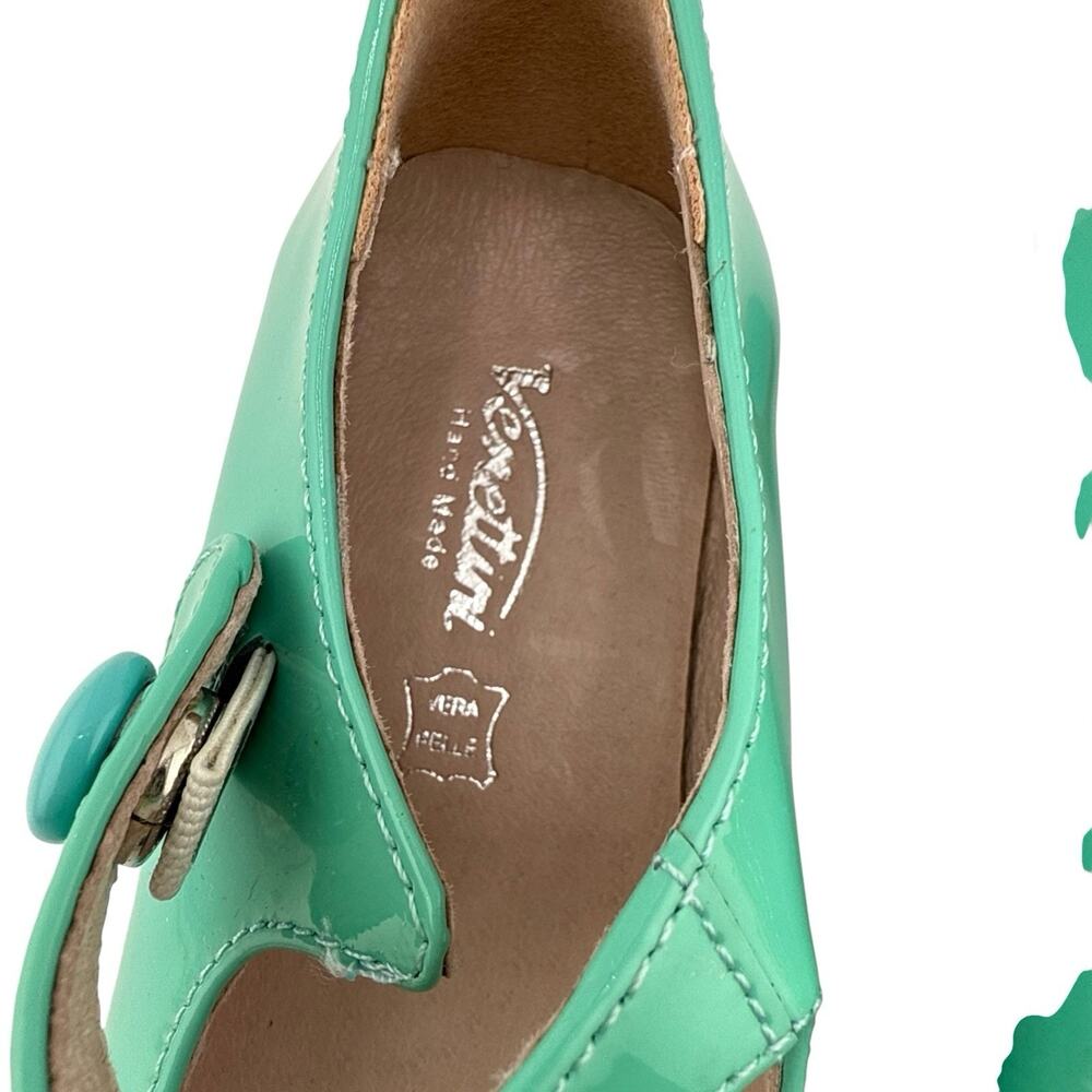 Venettini Toddler Leather Aqua Patent Leather Shoes Size 7.5 or 24 EUR NWOB - Picture 7 of 7